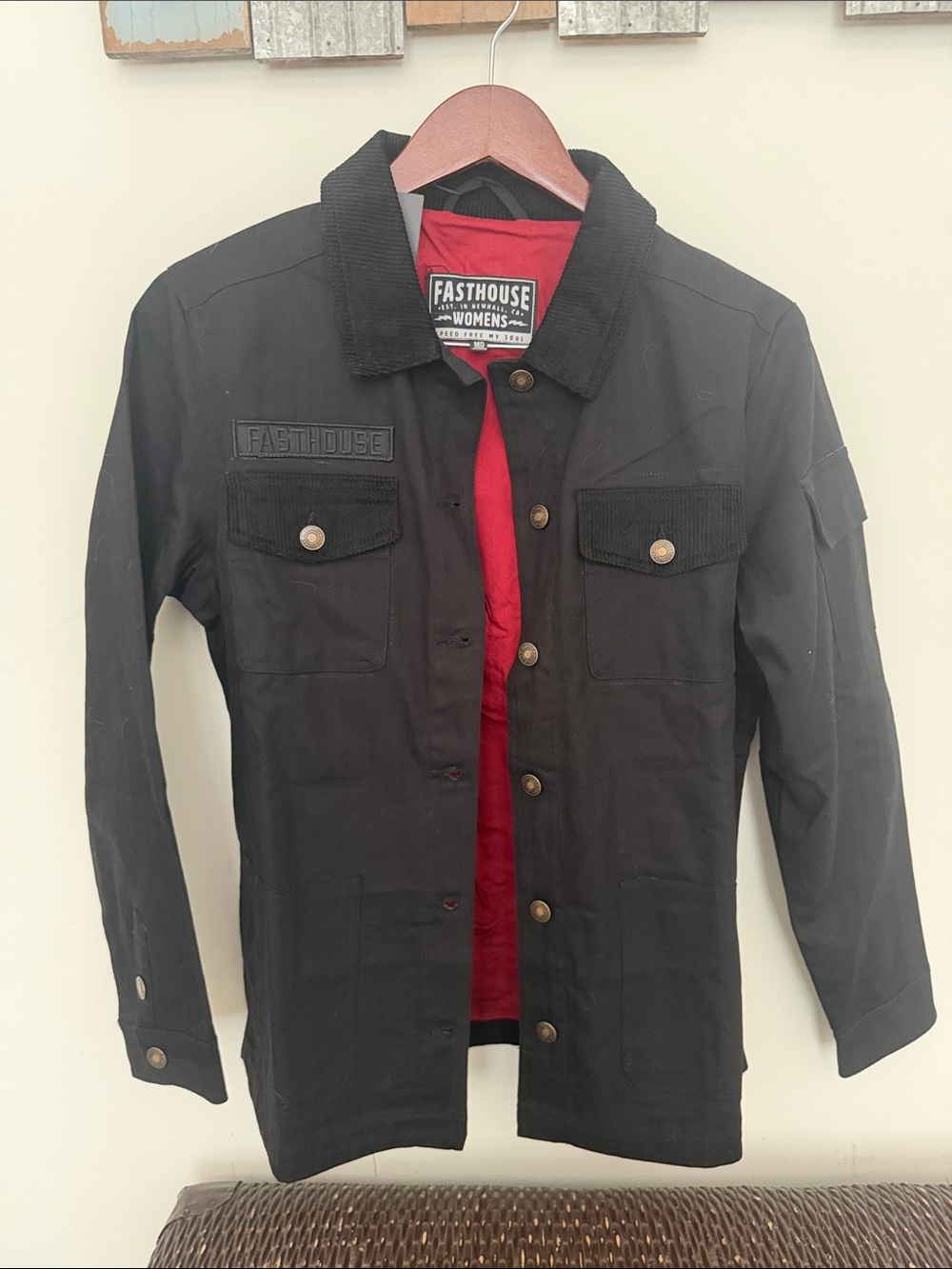 Fasthouse Women's Black Jacket with Red Lining